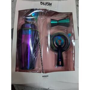 Blush Mirage Rainbow 4-piece barware set NEW Bent Box